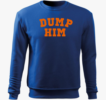DUMP HIM orange pulover s kapuco