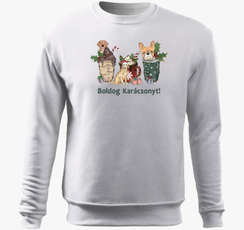 Kutya XMAS pulover s kapuco