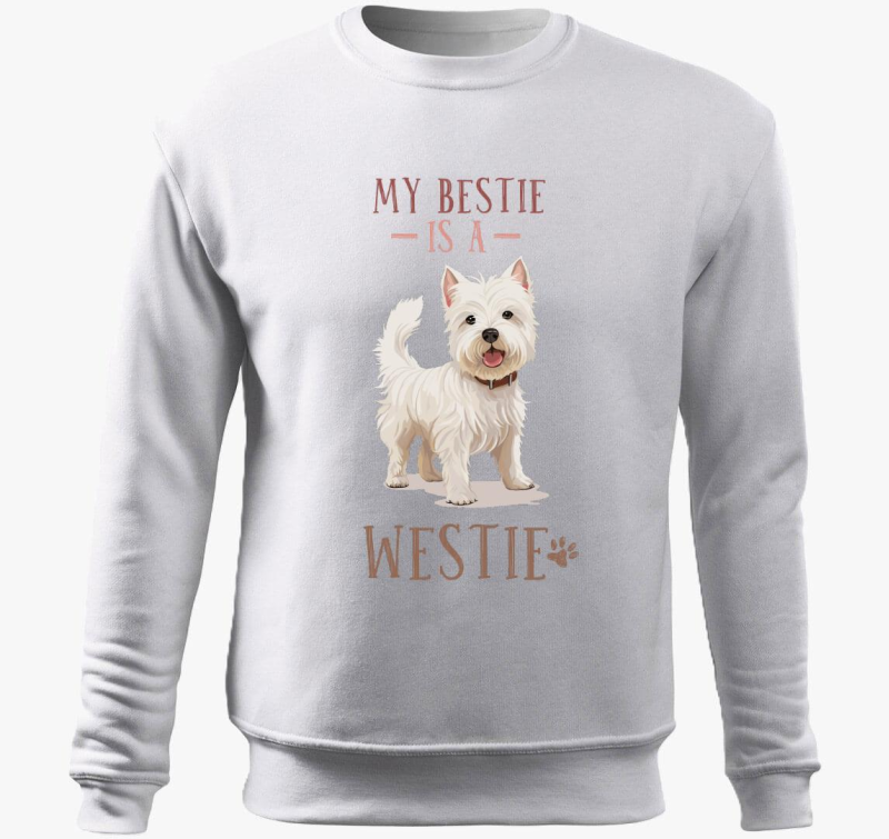 bestie westie pulover s kapuco