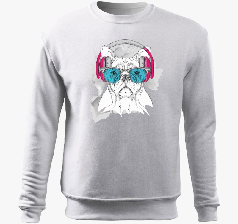 Frenchie Headphones pulover s kapuco