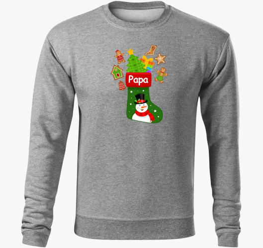 Papa zokni pulover s kapuco