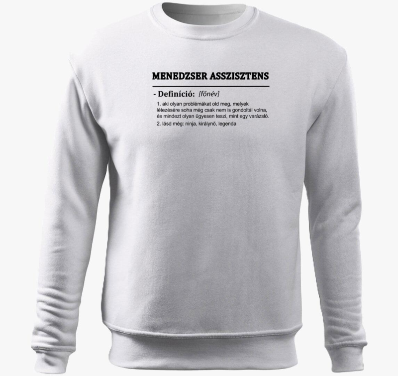 menedzser assisztens pulover s kapuco