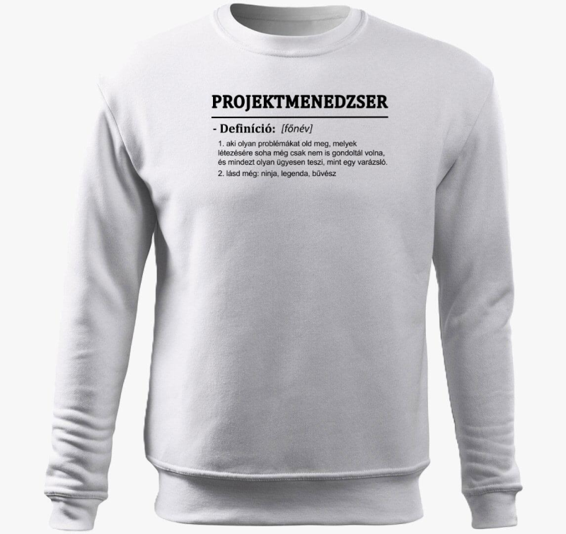 Projektmenedzser pulover s kapuco