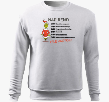 Grinch napirend pulover s kapuco