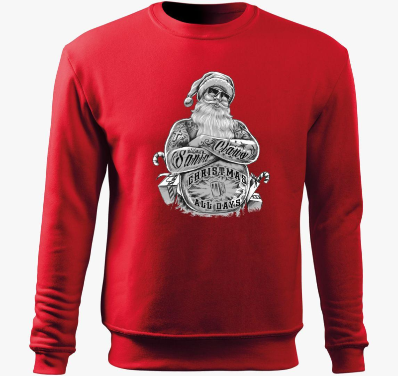 Badass Santa pulover s kapuco