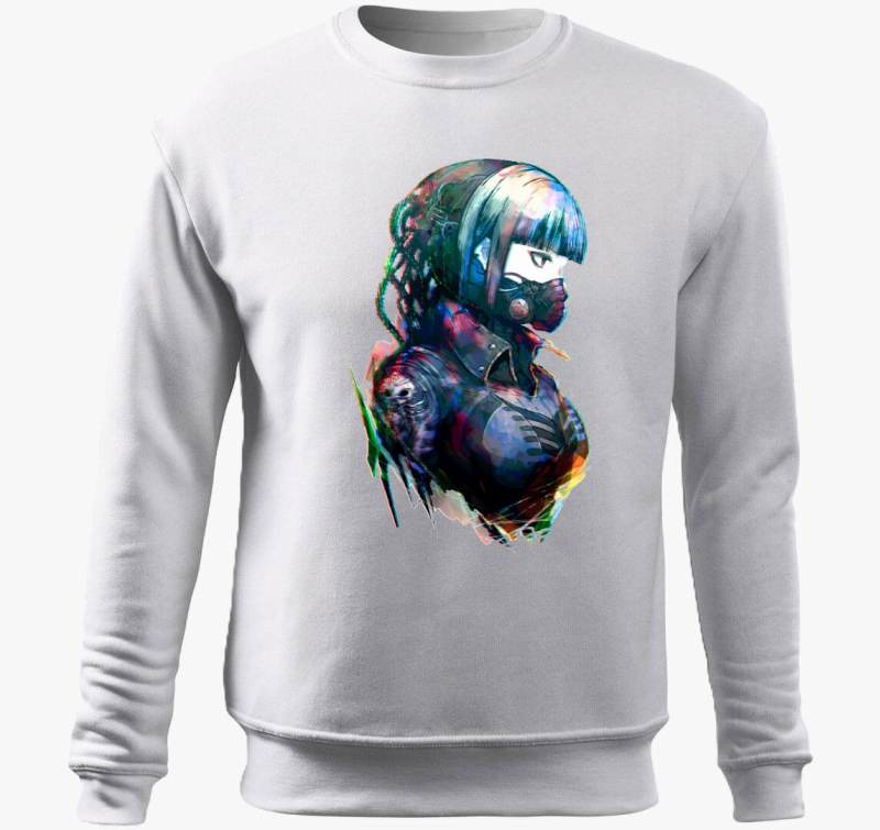 Anime Cyberpunk art pulover s kapuco