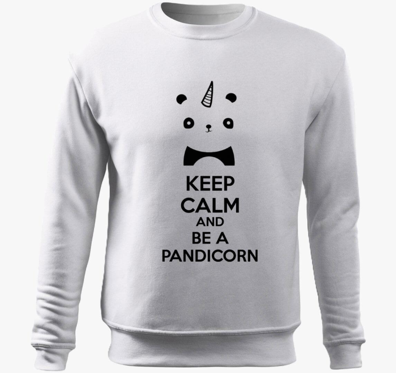 Keep calm and be pandicorn pulover s kapuco