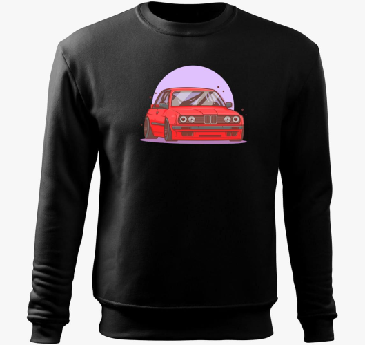 BMW E30 art pulover s kapuco