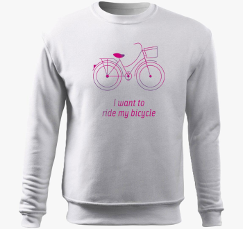 Biciklis pulover s kapuco - I want to ride my bicycle