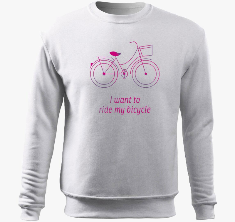 Biciklis pulover s kapuco - I want to ride my bicycle