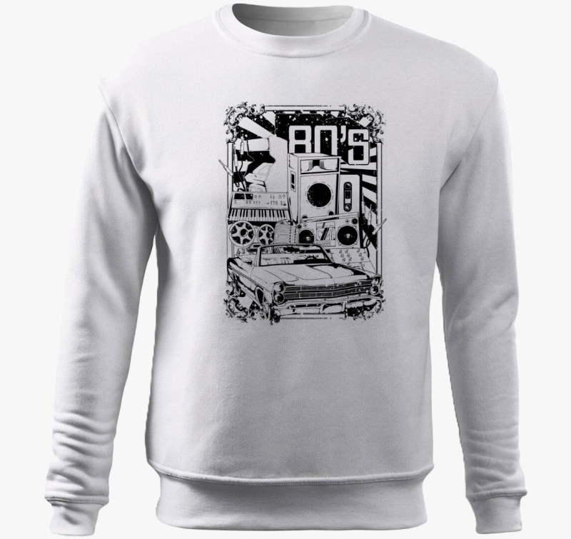 Klasično 80-as pulover s kapuco