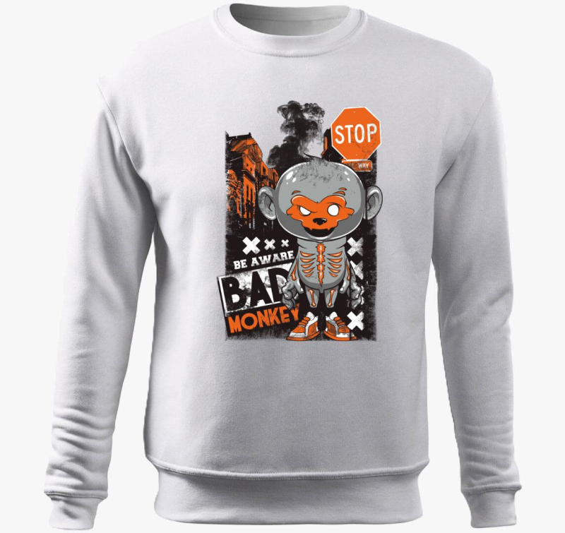 Bad monkey - Rossz majom pulover s kapuco
