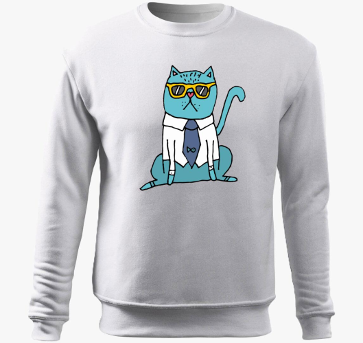 macska pulover s kapuco