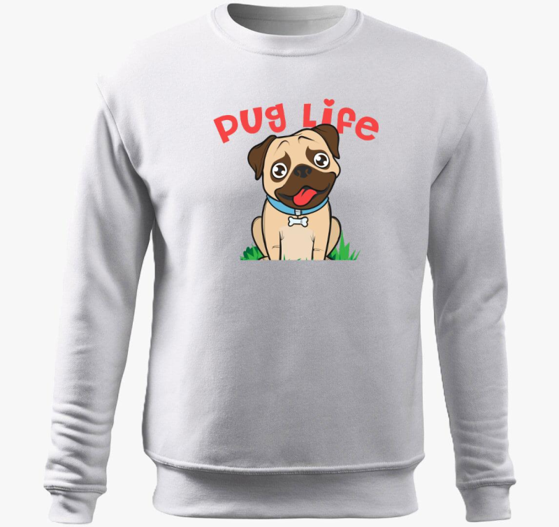 Cuki mopszos pulover s kapuco