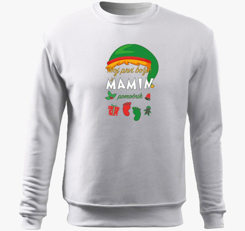 Moj prvi božič kot mamin pomočnik - novoletni pulover za bodočo mami