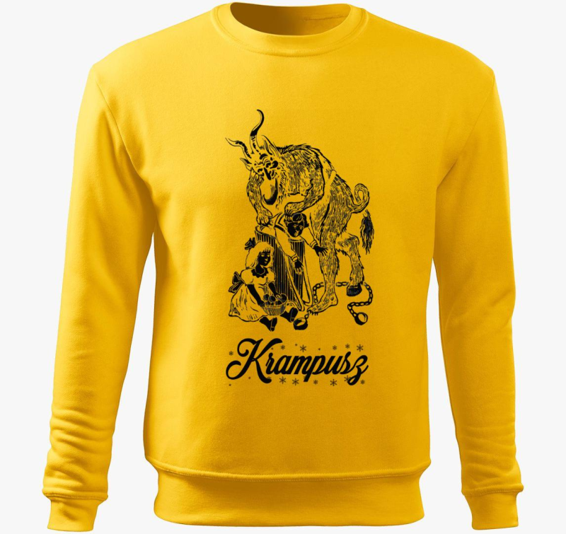 Krampuszos pulover s kapuco