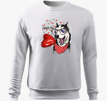 Huskys Valentin napi pulover s kapuco