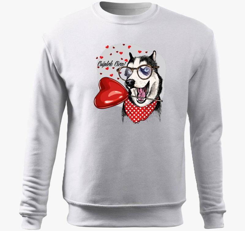 Huskys Valentin napi pulover s kapuco