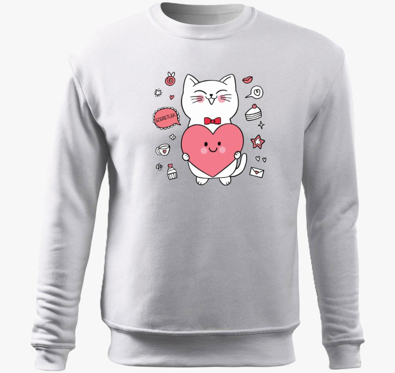 Valentin napi pulover s kapuco