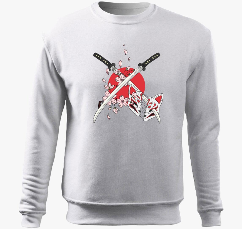 kitsune maszkos pulover s kapuco