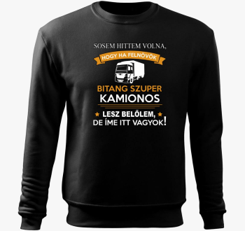 Szuper kamionos pulover s kapuco