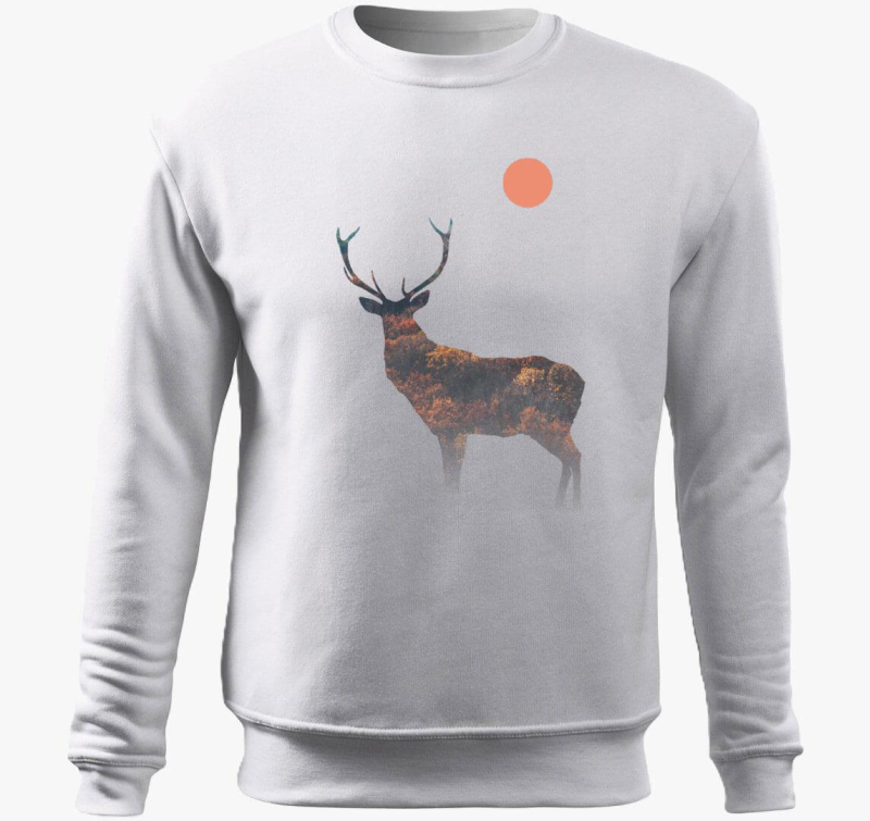 Szarvas pulover s kapuco