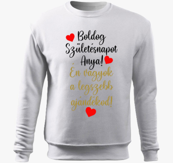 Boldog Anya-gyerek pulover s kapuco