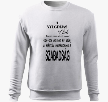 upokojeni sem pulover s kapuco