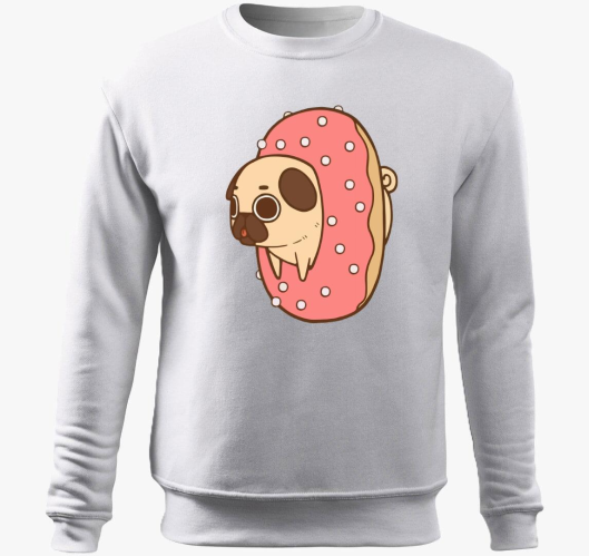 Mopszos pulover s kapuco