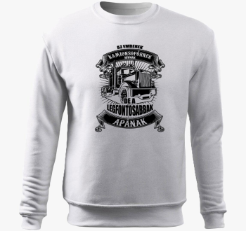 Kamionos apuka pulover s kapuco