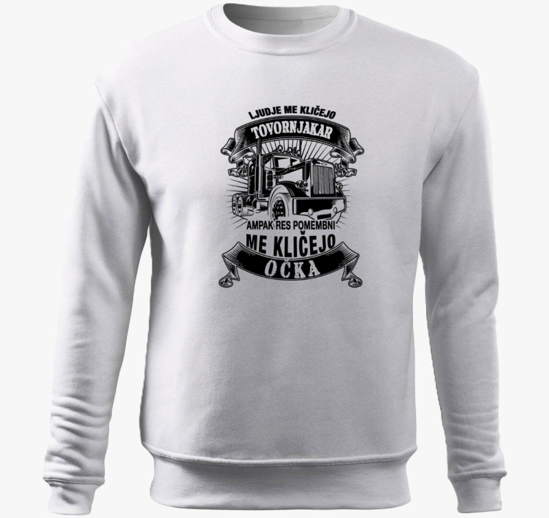 Kamionos apuka pulover s kapuco