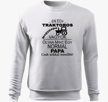 Traktoros papa pulover s kapuco