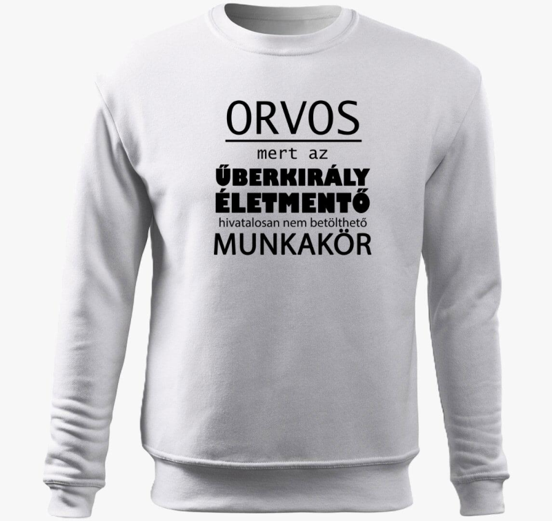 Orvos pulover s kapuco