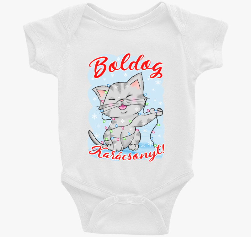 Boldog cica gyerek body