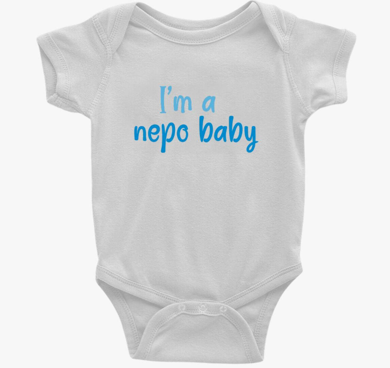 I'm nepo baby (modra) feliratos body