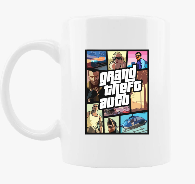 GTA plakat skodelica