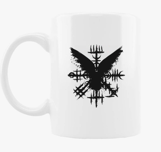 Black Grunge Raven Viking Symb...