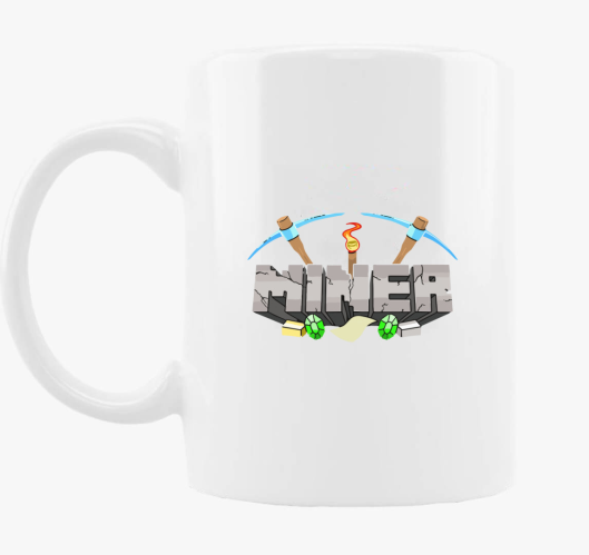 Minecraft miner skodelica