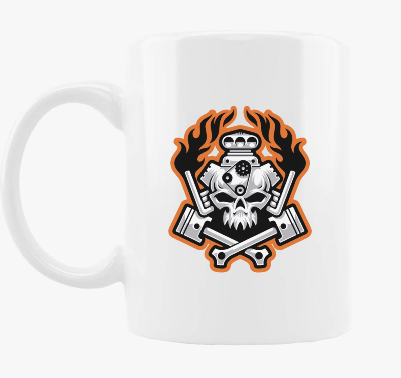 Skull motor skodelica