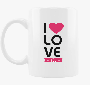 ILoveYou felirat skodelica