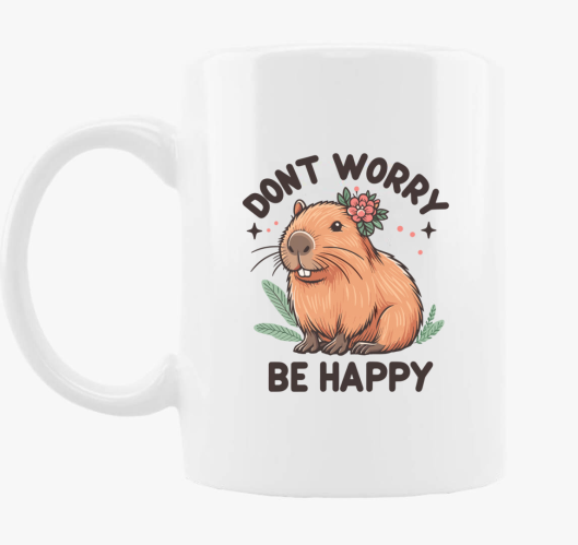 dont worry capybara skodelica