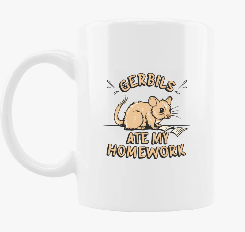 Gerbil homework skodelica