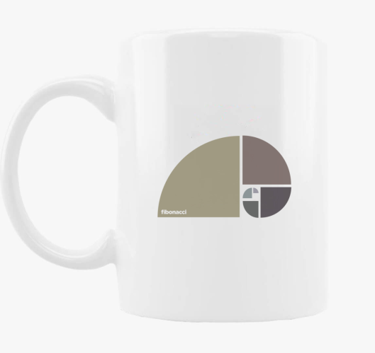 Fibonacci design skodelica