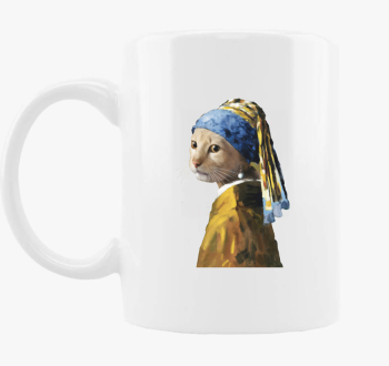 Cat with pearl earri...