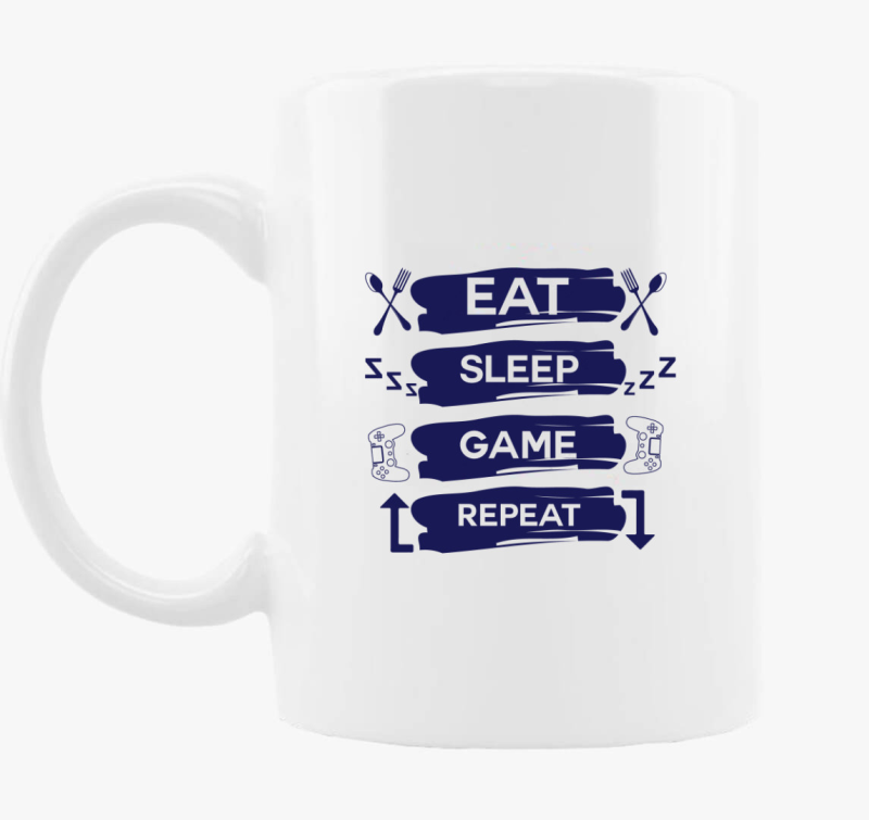 Eat sleep game repeat skodelica