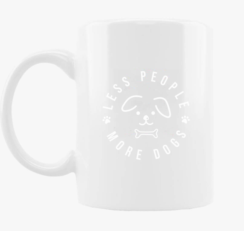 Less people more dogs skodelica