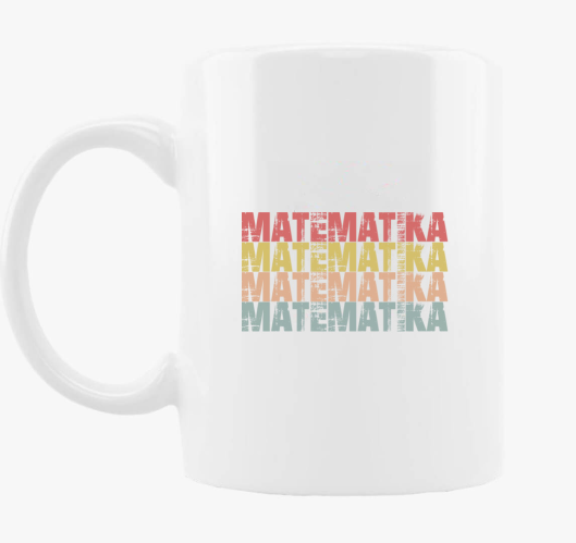 Matematika feliratos skodelica