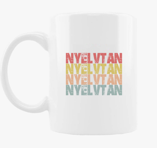 Nyelvtan feliratos skodelica