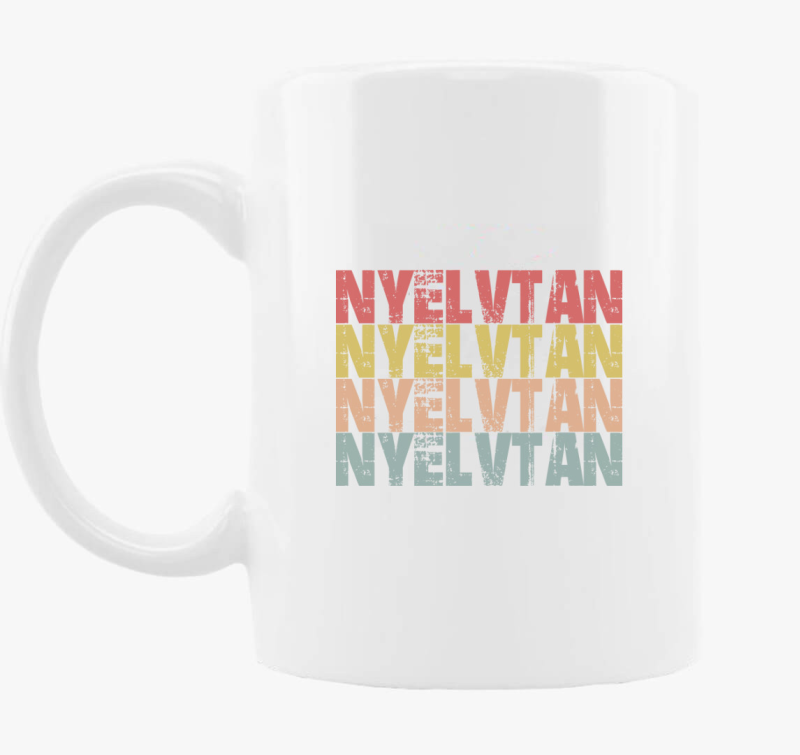 Nyelvtan feliratos skodelica