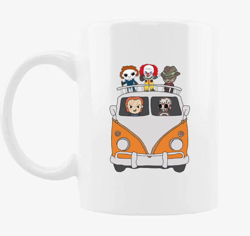 Halloweeni karakterek skodelica